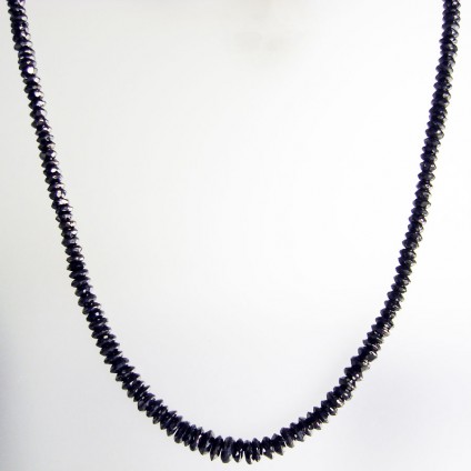 Black diamond slice necklace - 