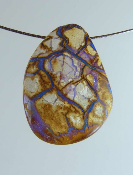 Boulder opal pendant - 70.94ct boulder opal bead 3.2 x 2.8cm